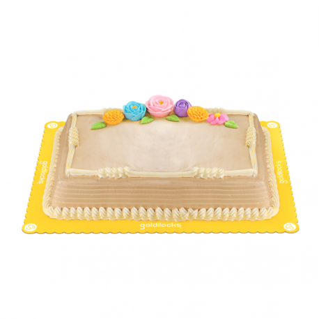 Pastel Blooms Mocha 8x12 - Goldilocks Cake (Large)