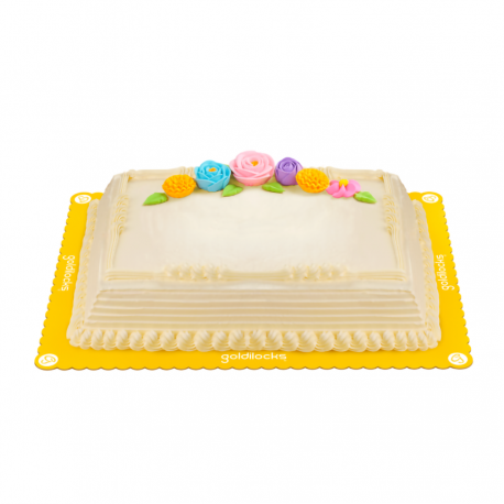 Pastel Blooms Marble 8x12 - Goldilocks cake (Large)