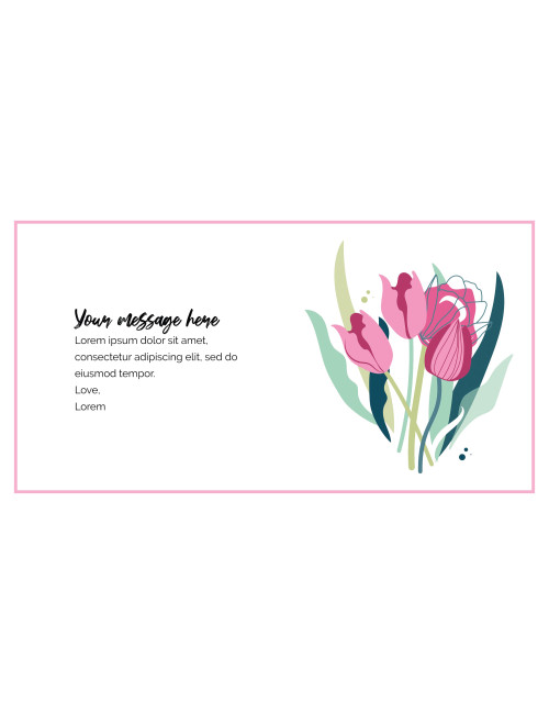 Custom gift card - Tulips