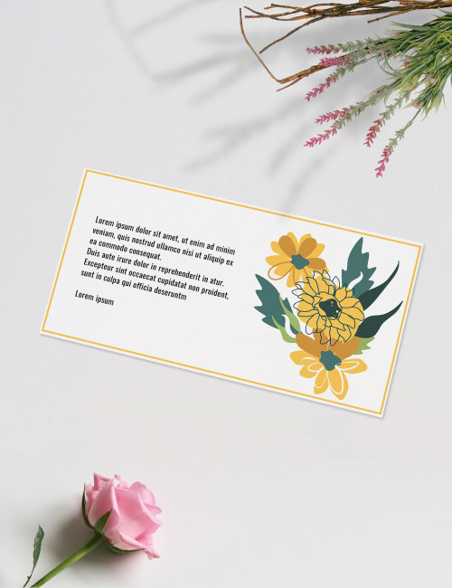 Custom gift card - Sunflower