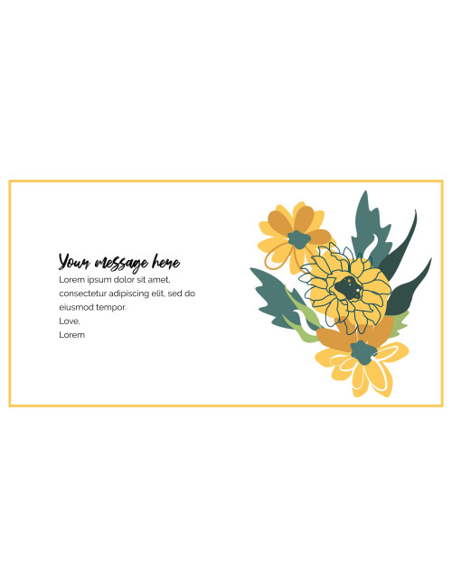 Custom gift card - Sunflower