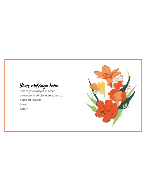 Custom gift card - Freesias