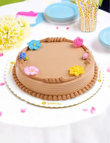 Classic Mocha Blooms 9 inch round (Goldilocks Cake) Pangasinan Flower Shop Delivery Service