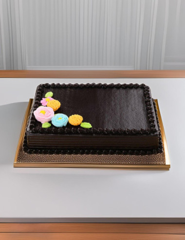 Pastel Blooms Choco 8x12 (Goldilocks Cake) Pangasinan Flower Shop Delivery Service