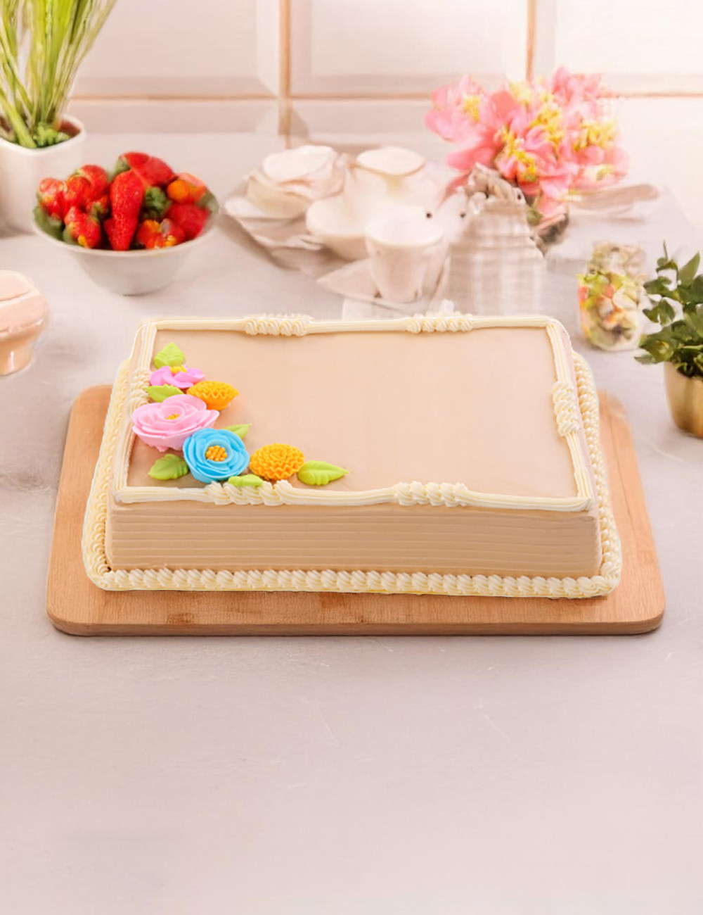 Pastel Blooms Mocha 8x12 (Goldilocks Cake)