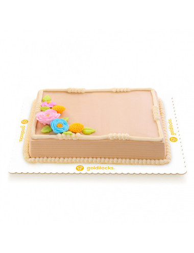 Pastel Blooms Mocha 8x12 (Goldilocks Cake) Pangasinan Flower Shop Delivery Service