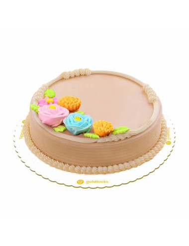 Pastel Blooms Mocha 9 inch round (Goldilocks Cake) Pangasinan Flower Shop Delivery Service