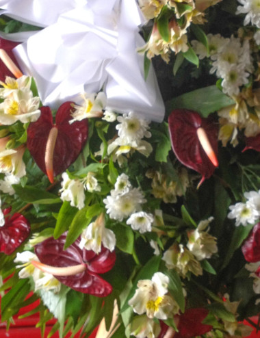 Marci Funeral stand -  Pangasinan Flower Shop - Dagupan City, Pangasinan, Philippines