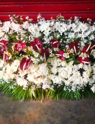 Harrietta Casket display -  Pangasinan Flower Shop - Dagupan City, Pangasinan, Philippines