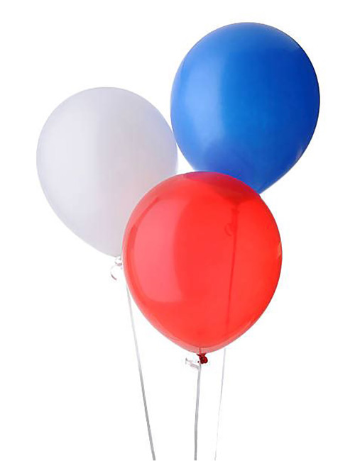 Balloon x3 - Red, white and blue colour